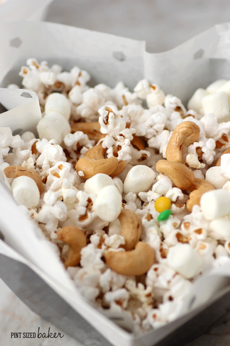 This party popcorn is easy to make for the whole family on movie night. Sweet and Salty Party Popcorn!