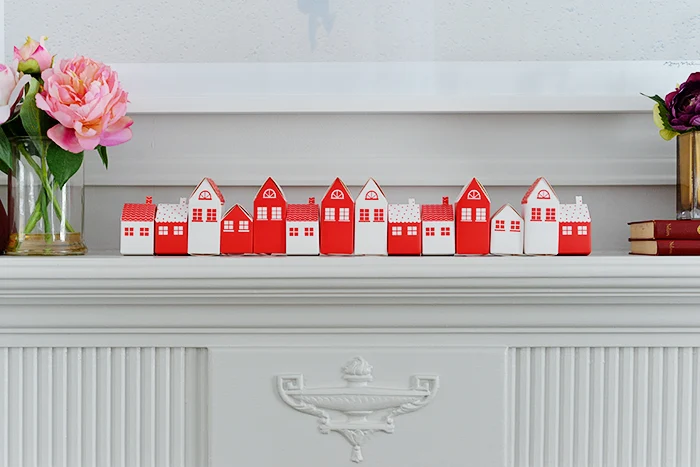 Valentines advent calendar using paper boxes. Valentines themed daily activities