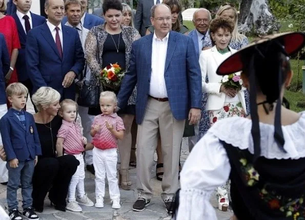 Prince Albert, Princess Charlene and their twins Crown Prince Jacques and Princess Gabriella at the traditional Monaco's picnic
