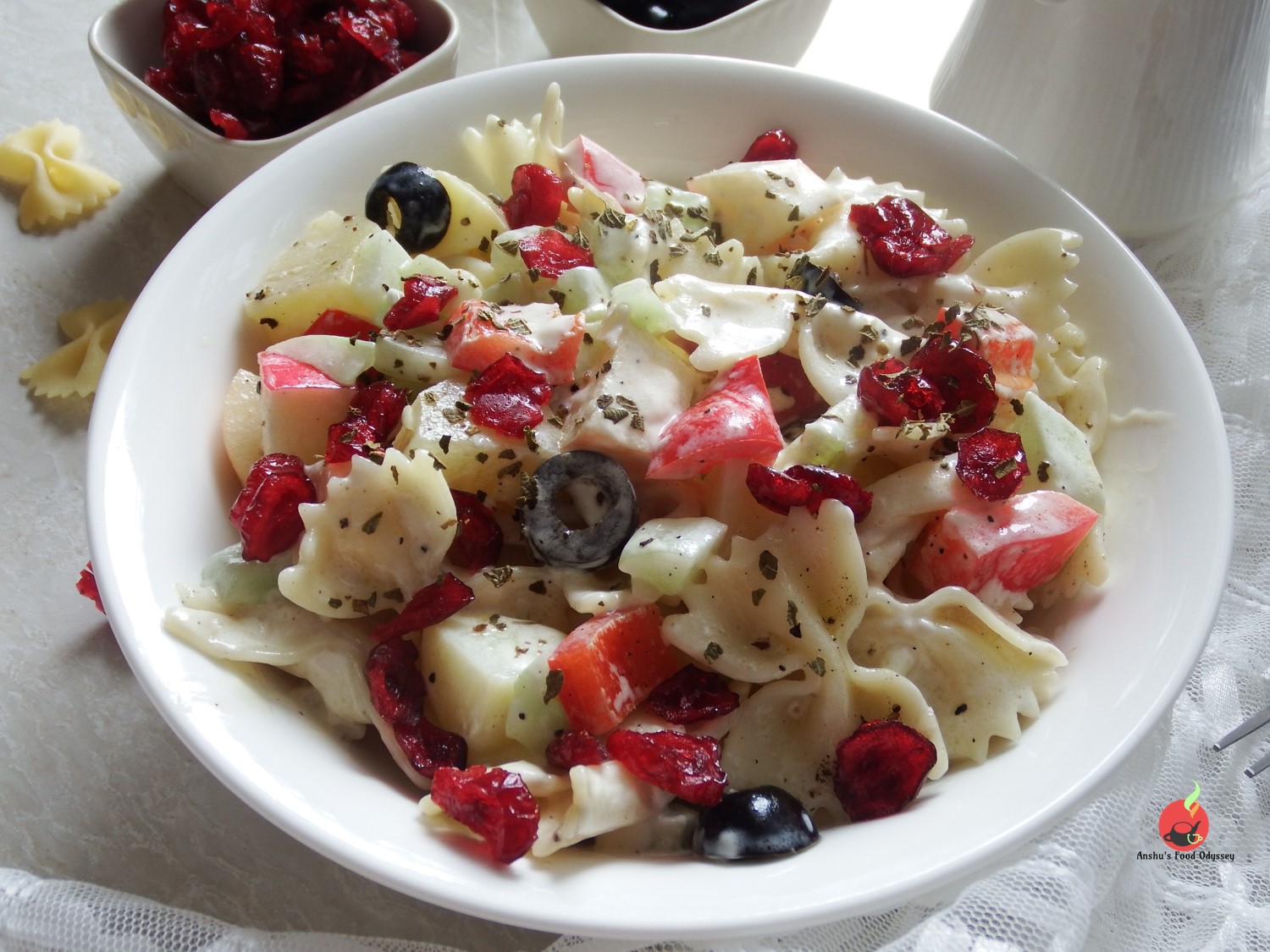 Cold & Creamy Fruit Pasta Salad