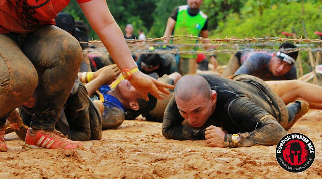 Barbwire Crawl was so long it needed a U-turn. spartan race beast kl malaysia barbwire crawl