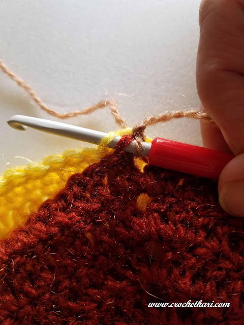 How to join crochet hexagons using slip stitch in back loops only How to join crochet hexagons using slip stitch in back loops only crochetkari
