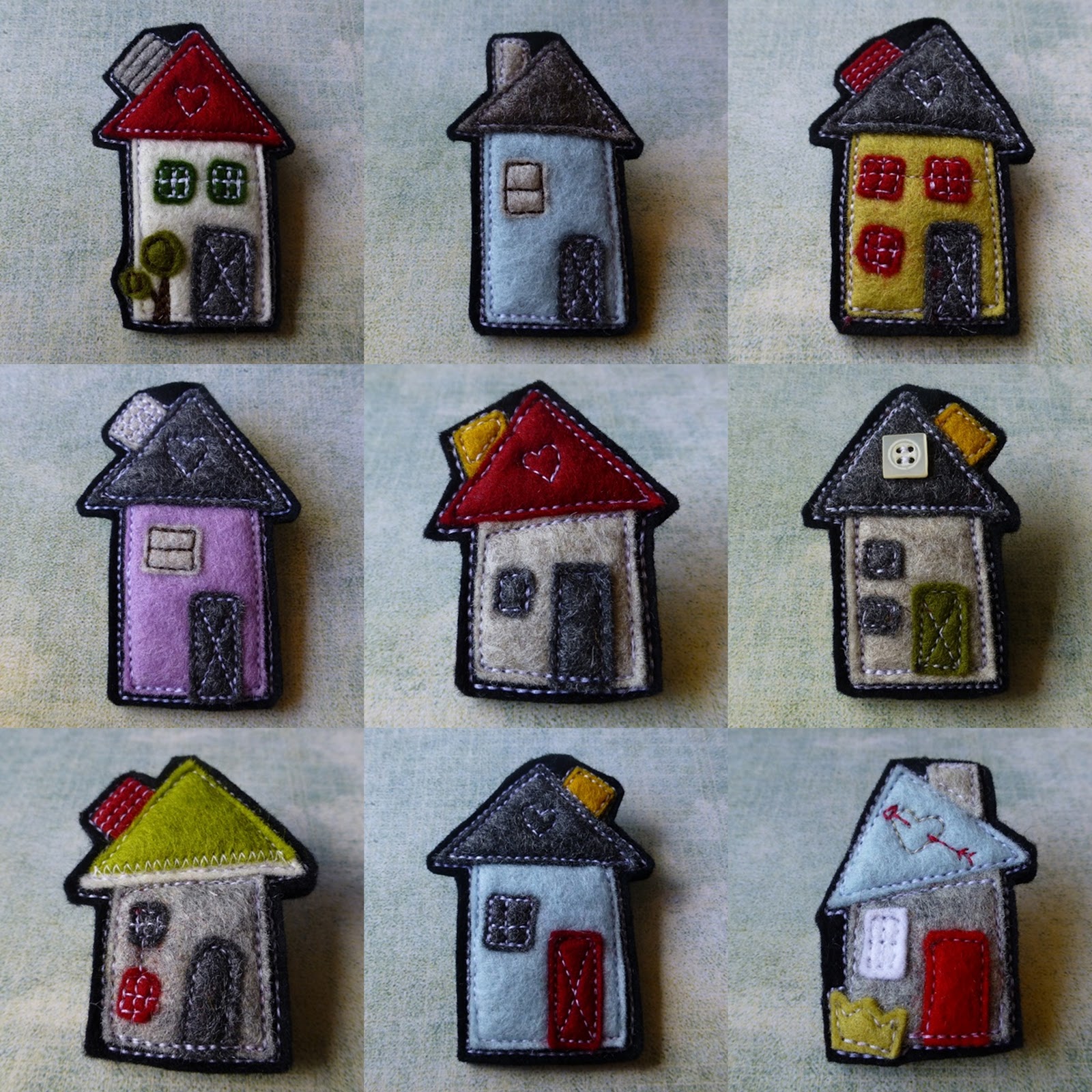 eclectic me Felt Brooches