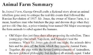 Animal Farm by George Orwell Summary and Notes BA English Literature