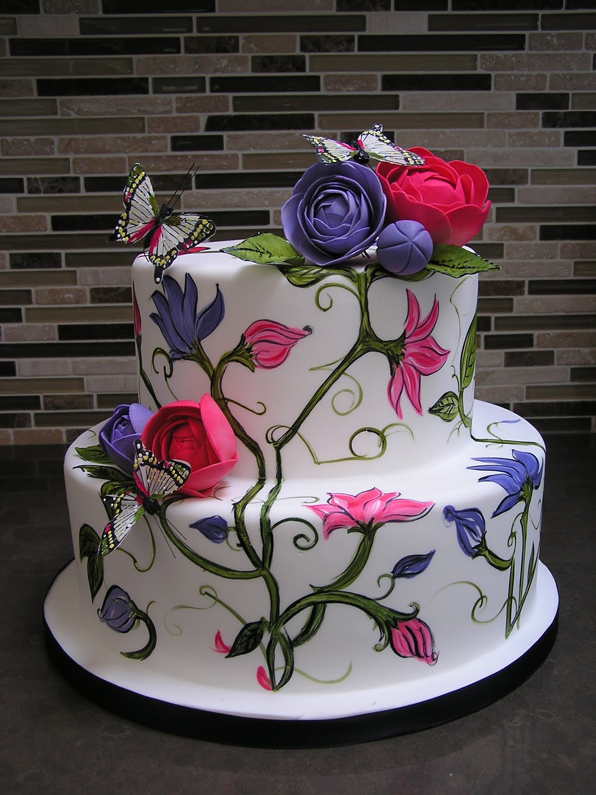 J'Adore Cakes Co. Hand Painted Cake