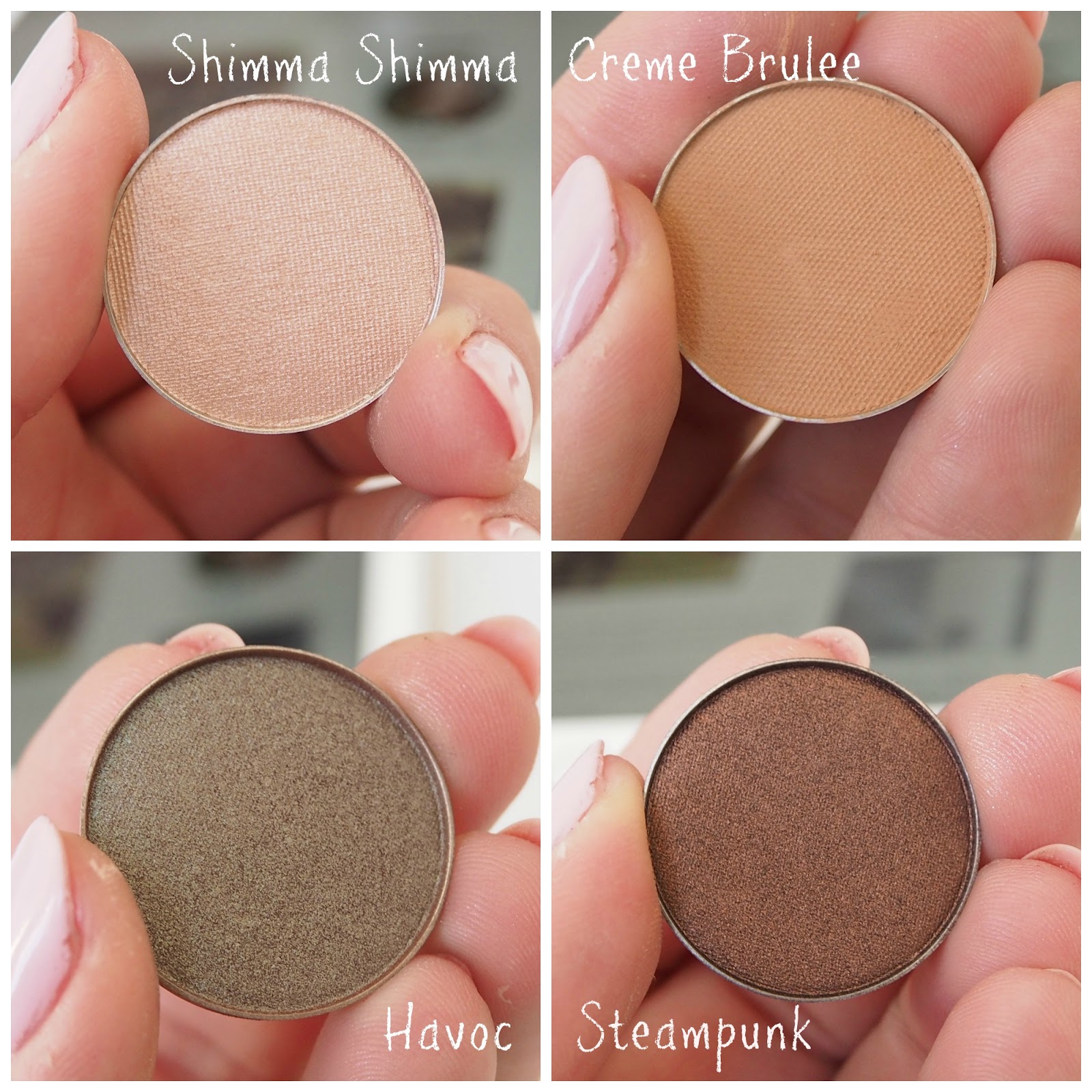 Make Up Geek eyeshadows: Shimma Shimma, Steampunk, Havoc and Brulee | Make Up Addict