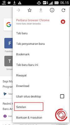 1. Langkah pertama untuk cek versi aplikasi Chrome di Android silakan kalian buka terlebih dahulu aplikasi Chromenya, kemudian pilih Setelan untuk bisa melihat versi dari aplikasi Chrome yang terinstall sekarang