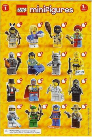 Lego Minifigures Sereis 1 Rarity Guide