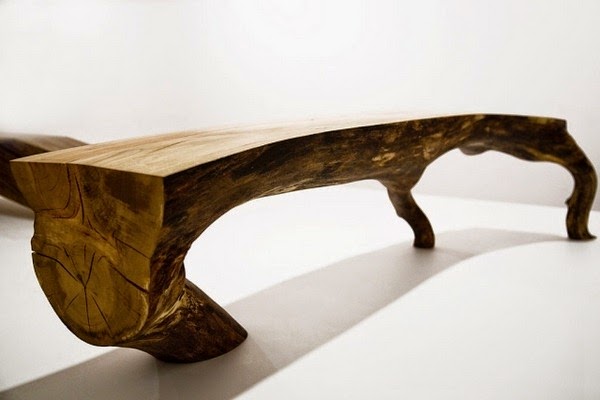 Purist design furniture made of wood