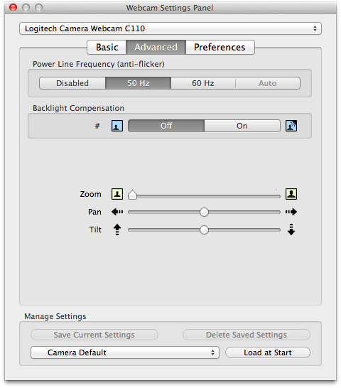 webcam settings mac download free