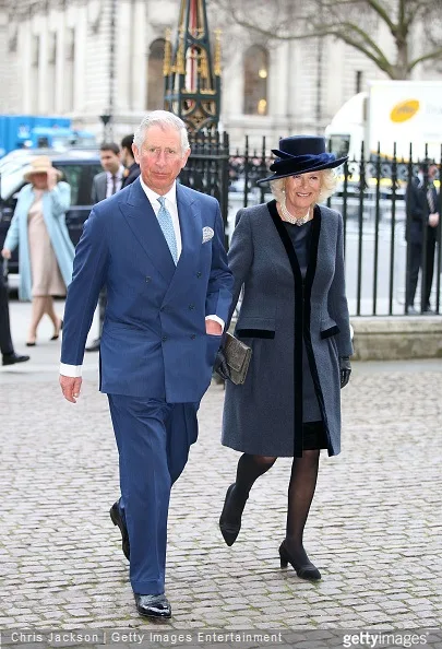  Camilla, Duchess of Cornwall and Prince Charles, Prince of Wales attend the Observance for Commonwealth Day Service At Westminster Abbey
