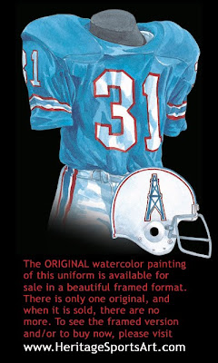Houston Oilers 1979 uniform - Tennessee Titans 1979 uniform