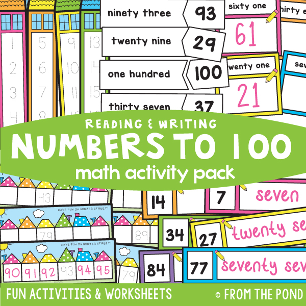 Reading and Writing Numbers to 100 From the Pond