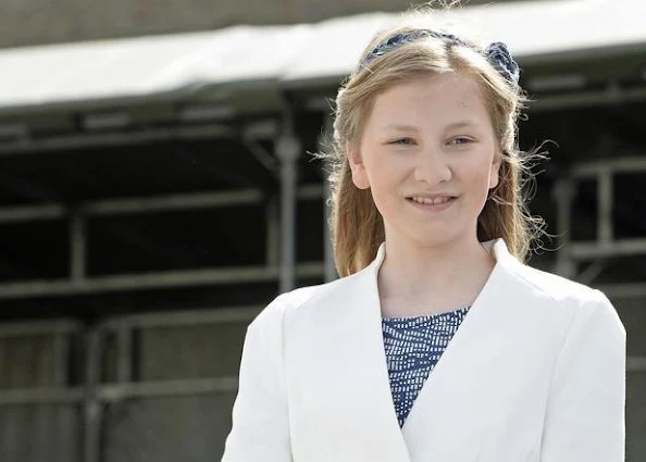 King Philippe of Belgium, Queen Mathilde of Belgium and Princess Elisabeth, Duchess of Brabant, attended the ship launching ceremony of the P902 Pollux ship with the Duchess of Brabant as official godmother, at the Zeebrugge naval base