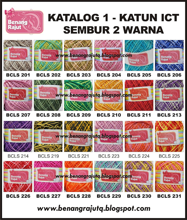 KATALOG 1 - BENANG KATUN SEMBUR - 2 WARNA