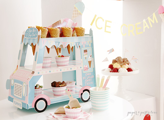 ice cream van street stall