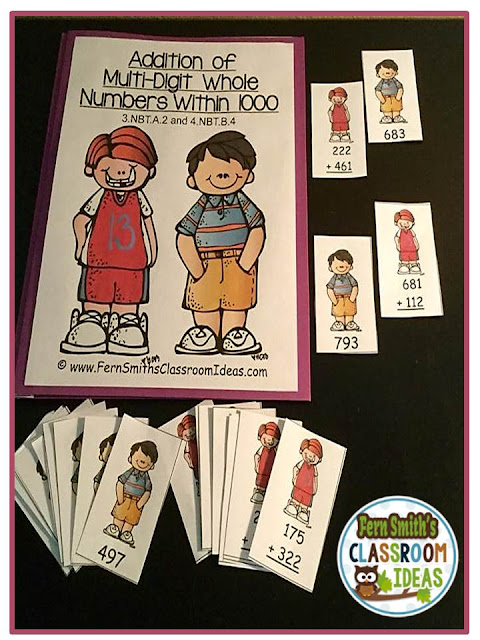 Third Grade Go Math Chapter One Center Games And Printables