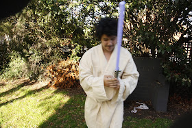 Adam dressed as Luke Skywalker