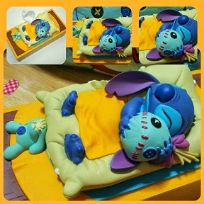 RARE Japan Bedtime Stitch Hugging Scrump Figure Box