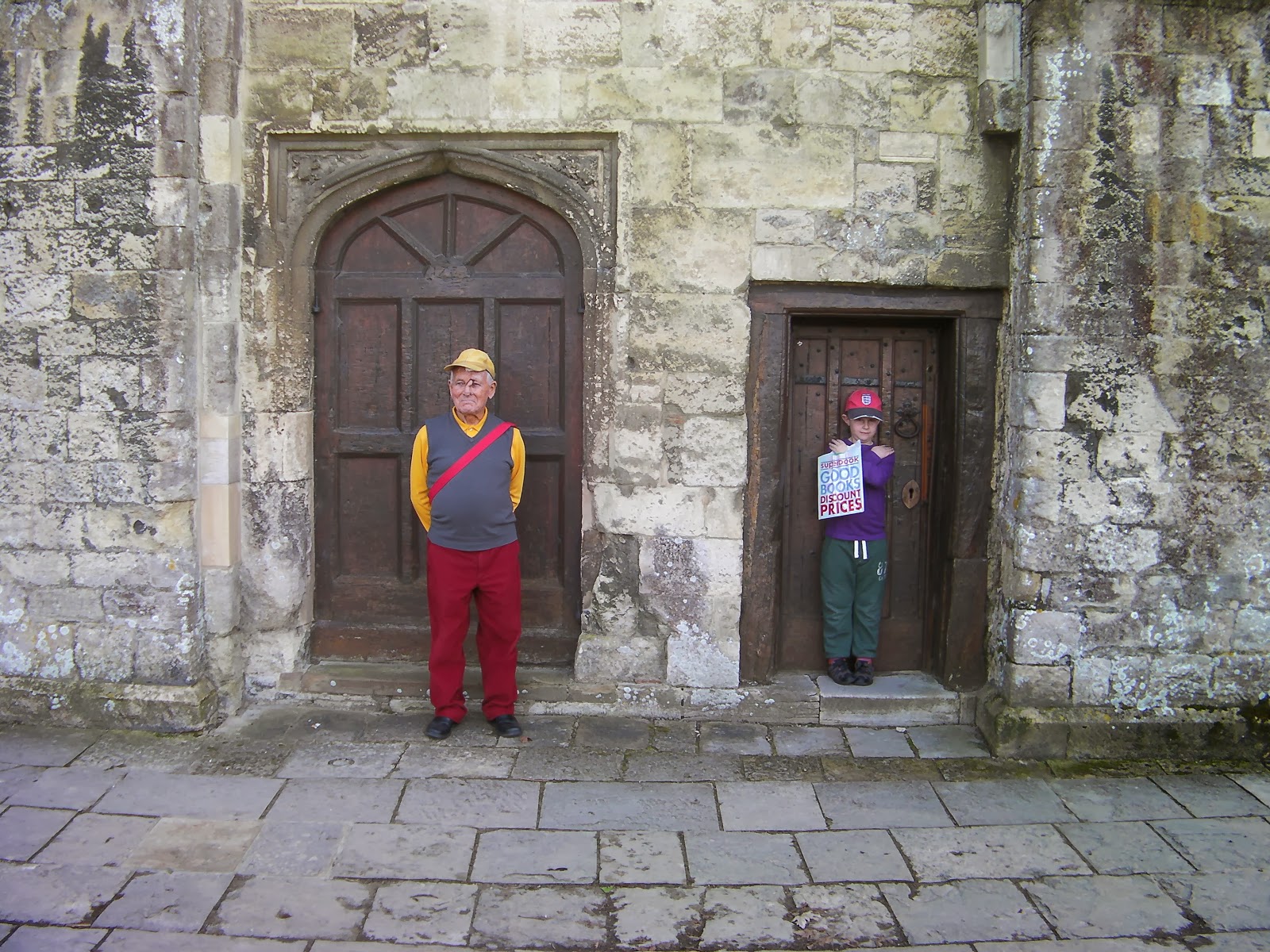 medieval wooden doors grandson and grandad ancient doors romsey abbey hampshire