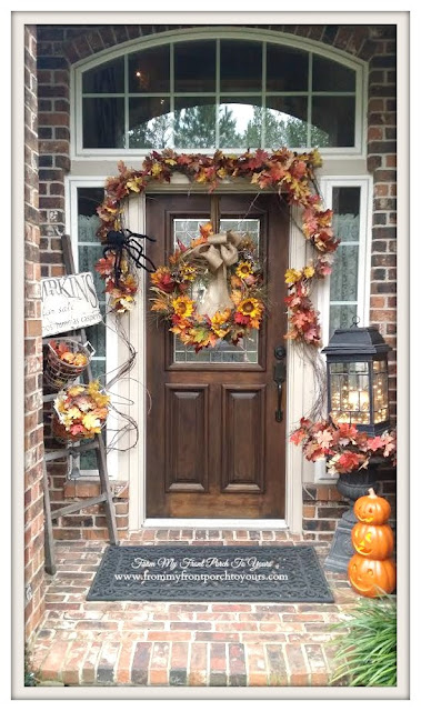 Fall Door Swag-Fall Front Porch- From My Front Porch To Yours