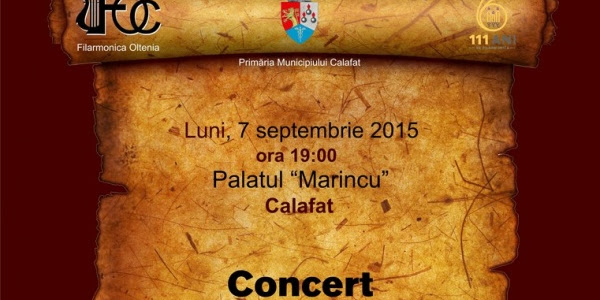 Premieră la Calafat / Orchestra de Cameră a Filarmonicii “Oltenia” inaugurează Stagiunea de concerte la Palatul “Marincu”
