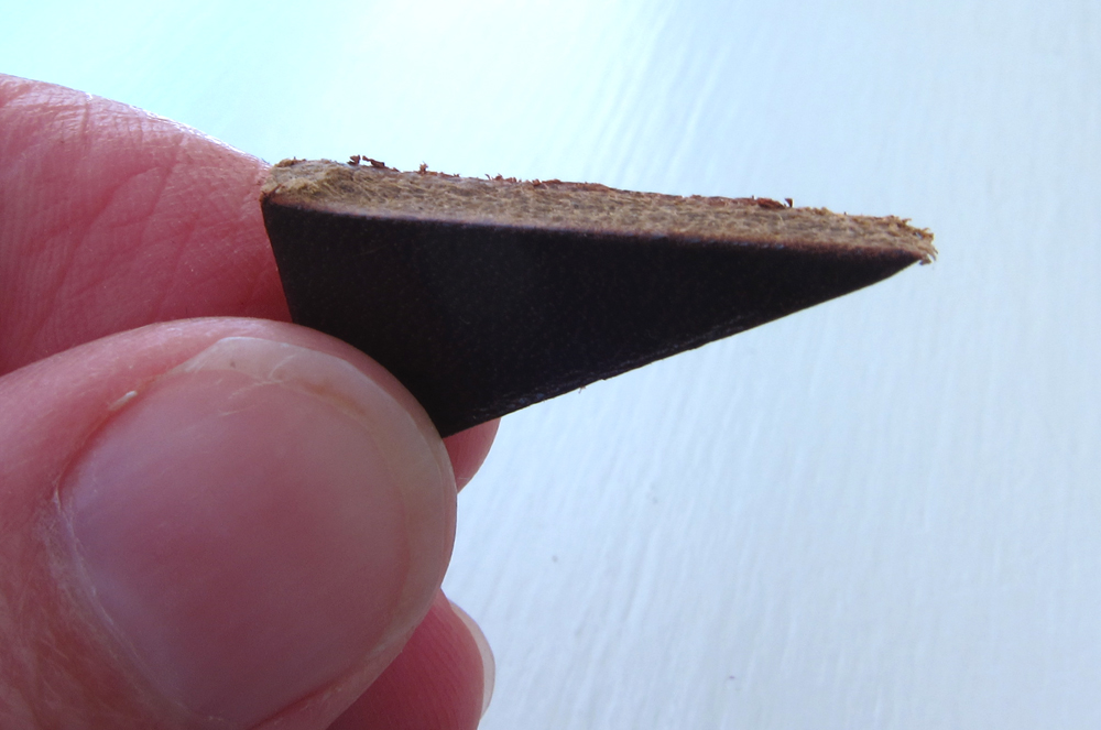 indyspire art Finishing the edges of leather