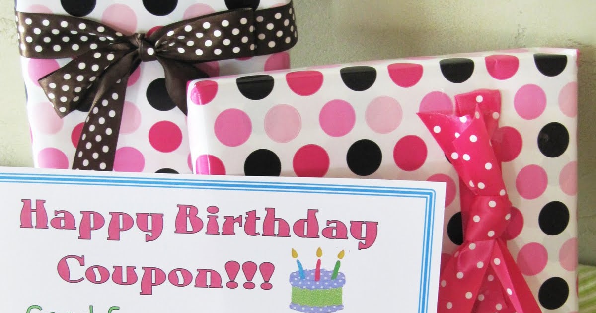 Printable Birthday Coupons Parties and Patterns