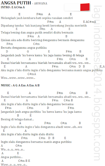 Lirik Dan Chord Lagu Arwana Angsa Putih