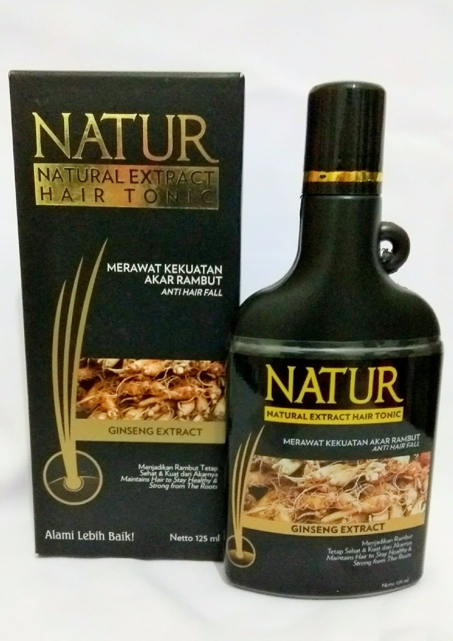 (REVIEW) Natur Hair Tonic Extract Ginseng, Cara Alami Mengatasi Rambut