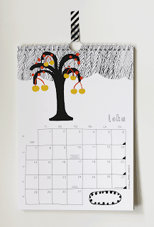 Persoonallinen design seinäkalenteri vuodelle 2013