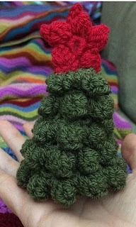 Crochet Christmas tree with red star