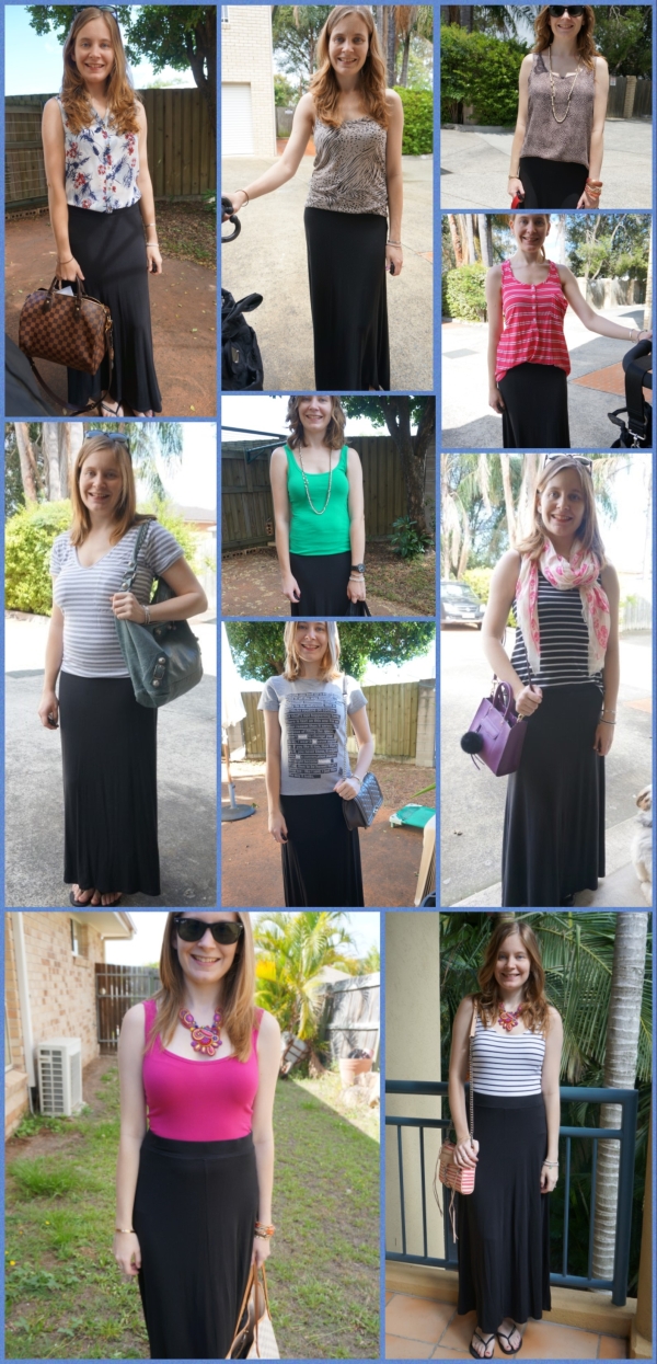 black maxi skirt outfit ideas