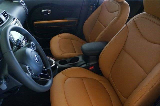 2015 Kia Soul premium umber leather interior shots... Lebron James owns