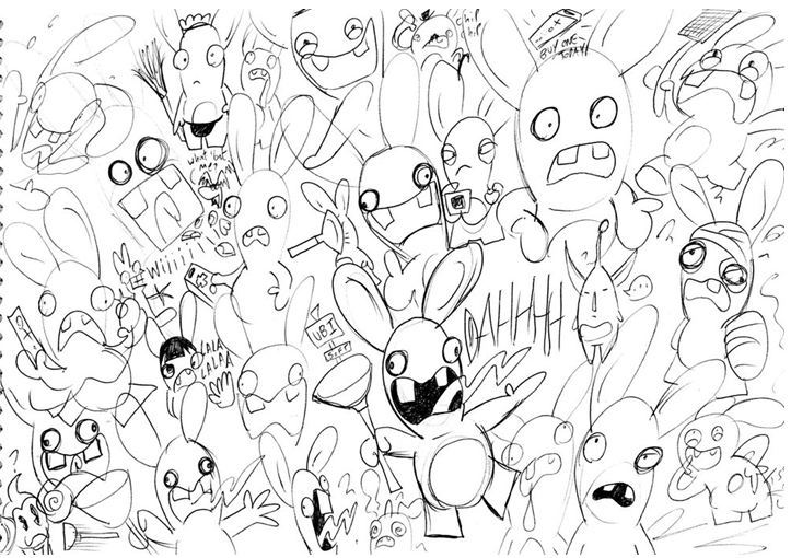 rabbids invasion coloring pages nickelodeon - photo #8