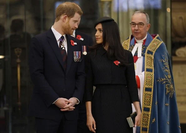 Prince William, Prince Harry and Meghan Markle attended an service of commemoration and thanksgiving to mark Anzac Day in Westminster Abbey