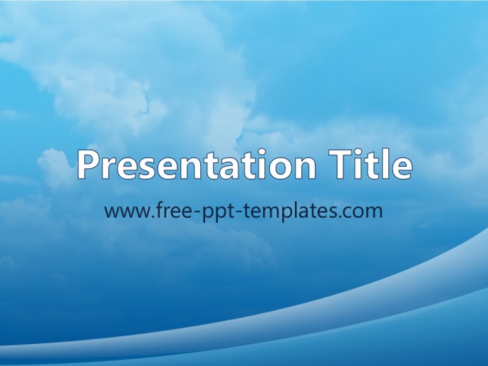 blue sky ppt template sky powerpoint template