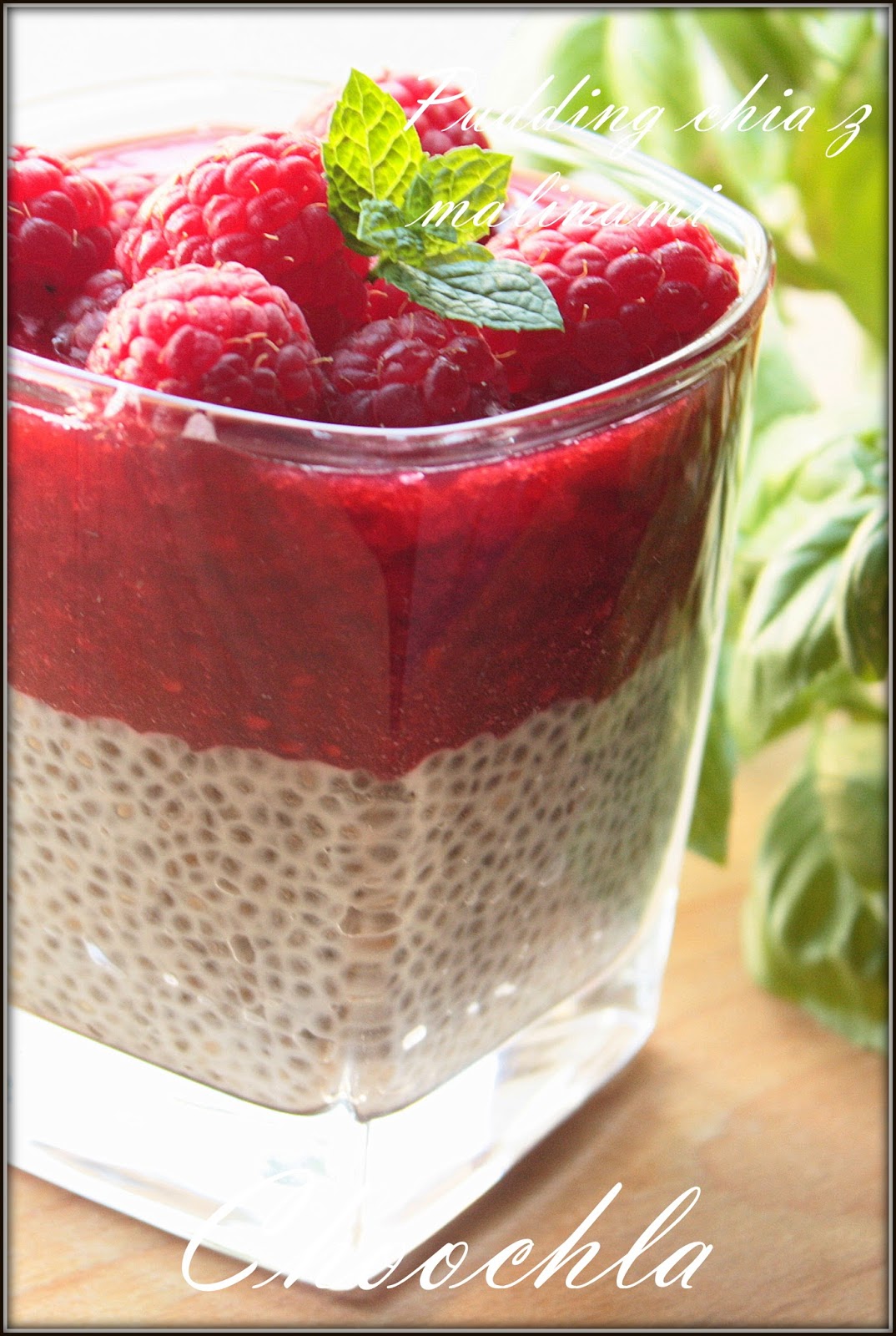 Choochla Pudding chia z malinami