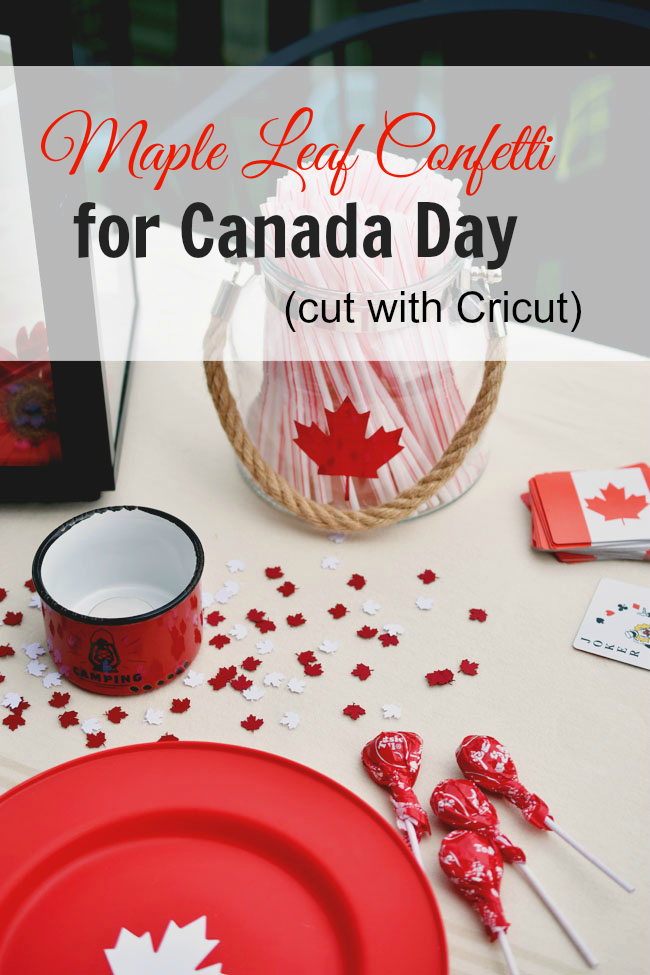Find out how to cut this adorable maple leaf confetti for Canada Day.