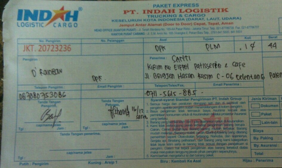 Noministnow Cek No Resi Indah Cargo