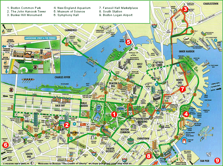 Map Of Boston Free Printable Maps