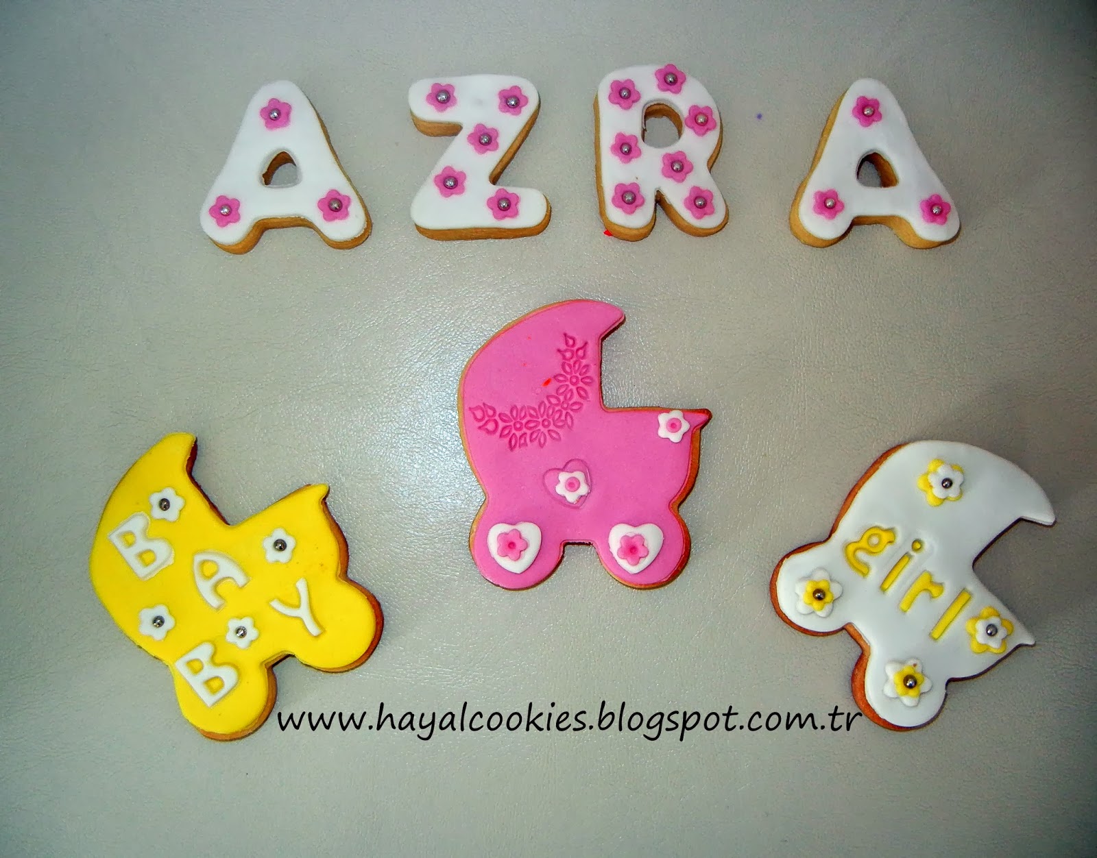 Hayal Cookies Azra Bebek Baby Shower Kurabiyeleri..