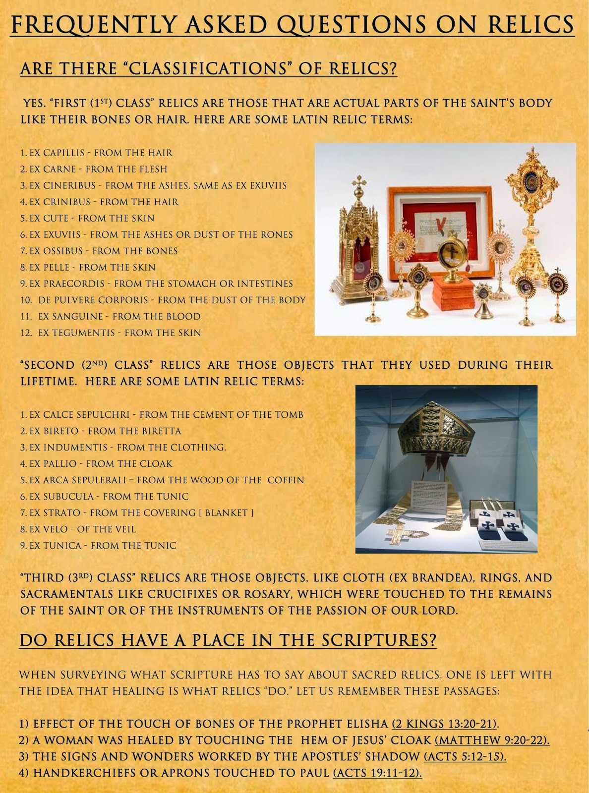 Συχνές ερωταποκρίσεις των Καθολικών σχετικές με την τιμή προς τα ιερά λείψανα http://leipsanothiki.blogspot.be/