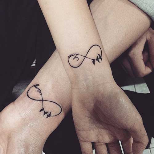 couple infinity tattoo wrist couple infinity tattoo wrist