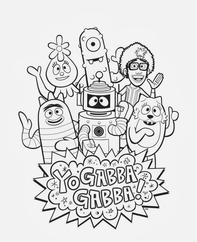 yo gabba gabba printable coloring pages - photo #43