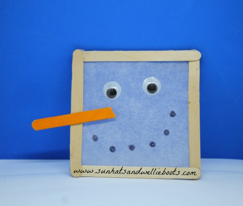⛄ Winter Suncatcher Snowman Craft for Preschoolers