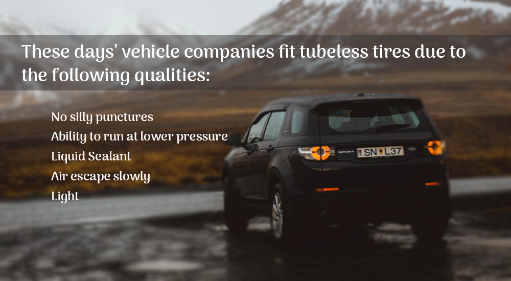 vehicle companies fit tubeless tires