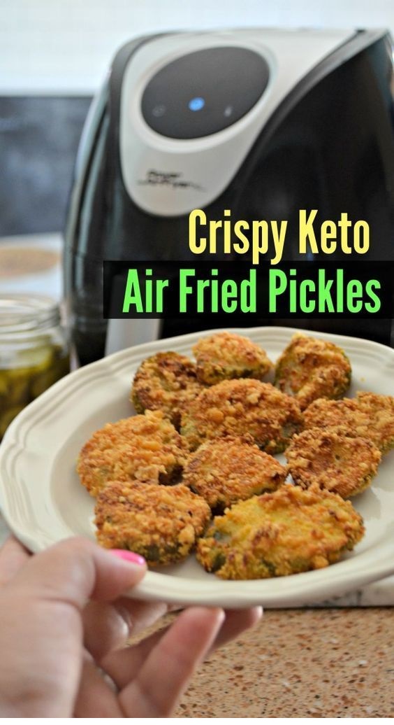 Keto Crunchy Air Fryer Fried Pickles