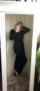 mirror selfie cheap black jumpsuit for nightout