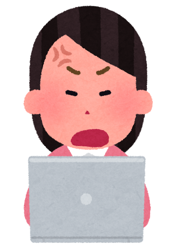 いろいろな表情のパソコンを使う人のイラスト 女性 かわいいフリー素材集 いらすとや